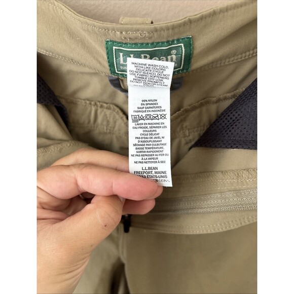 L.L. Bean Men’s Size 33 Tan Shorts Zipper Pockets Outdoor Hiking Casual Comfort - Picture 5 of 6